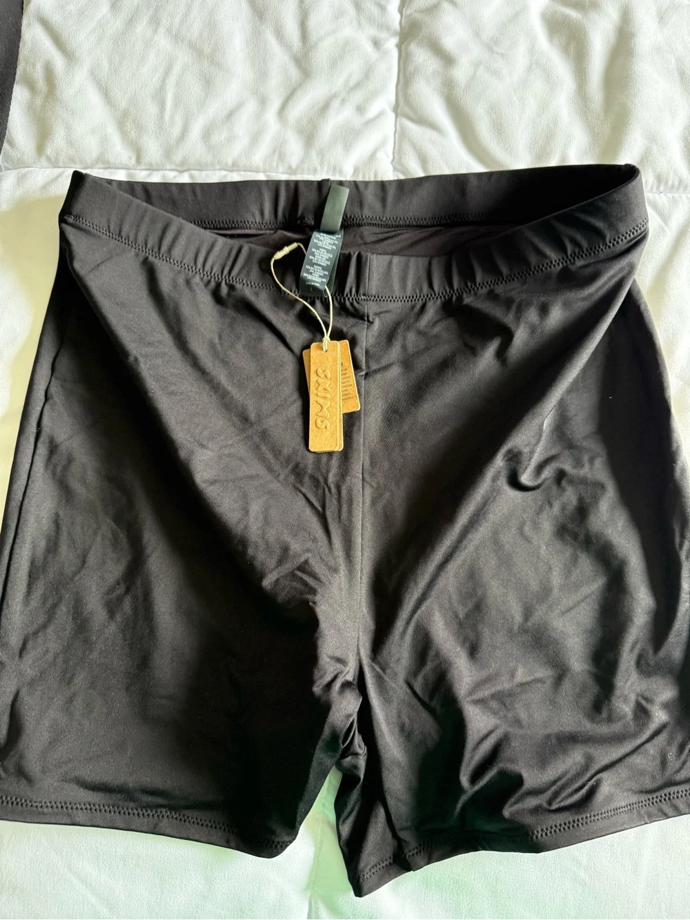 SKIMS Black Three-Piece Swim - Swim Shorts, Swim Top & Sarong